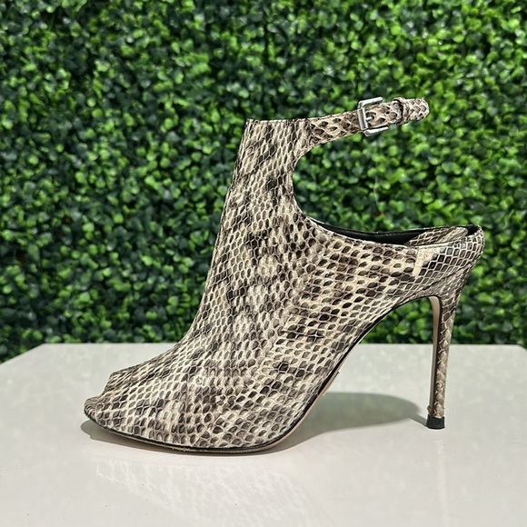 MICHAEL KORS Leather Snake Skin Print Slingbacks 4” High Heels - Picture 2 of 15